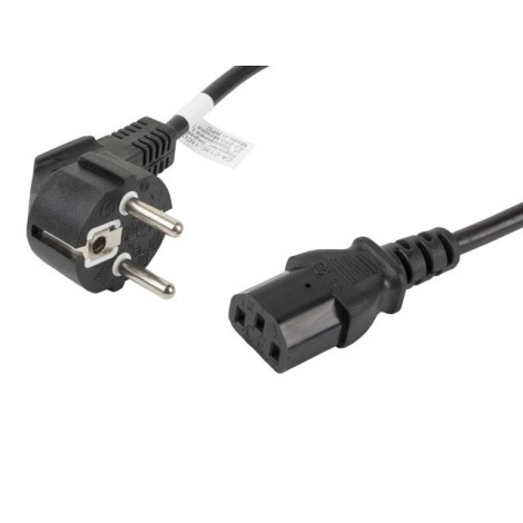 Lanberg CA-C13C-11CC-0018-BK power cable Black 1.8 m C13 coupler CEE7/7