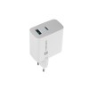 NATEC RIBERA GAN CHARGER 1x USB-A + 1x USB-C 65W WHITE