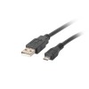 Lanberg CA-USBM-10CC-0010-BK USB cable 1 m USB 2.0 Micro-USB B USB A Black