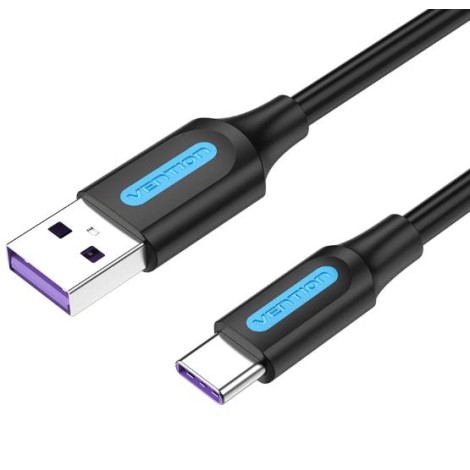 CABLE USB-C TO USB2.0/1M PVC BLACK CORBF VENTION