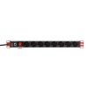 Techly Rack 19" Power Strip 8 Outlets Schuko Plug