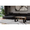 MODERN 2P SLIM ARTISAN COFFEE TABLE WITH BLACK LEGS