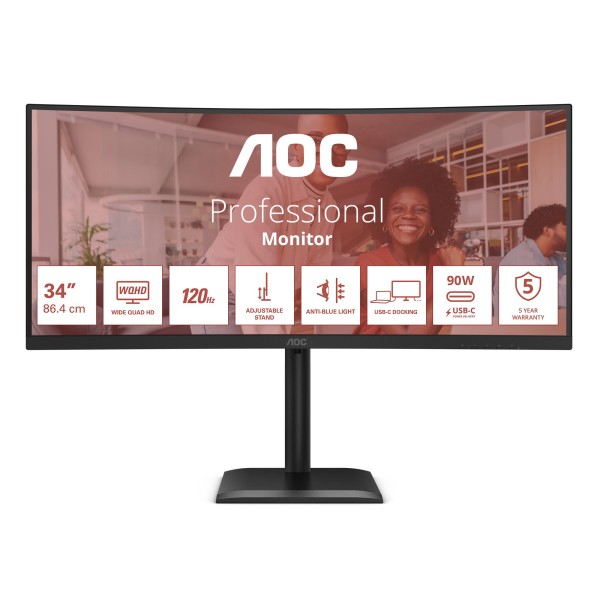AOC CU34E4CV 34inch UWQHD VA 120Hz ...