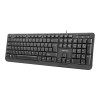 NATEC KEYBOARD TROUT SLIM USB, US LAYOUT, BLACK