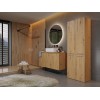 Topeshop NEL 1K DD ART KPL bathroom storage cabinet Oak