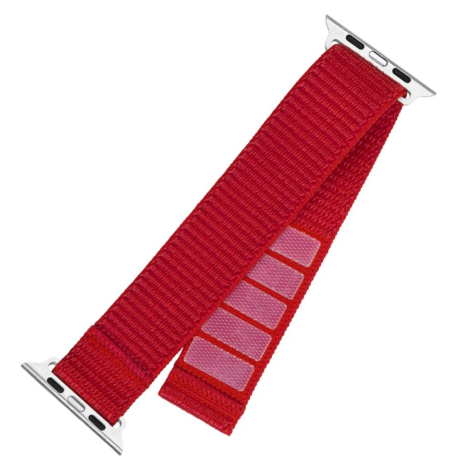 Fixed | Sporty Strap for Apple Watch 42/44/45mm | 160-210 mm | Red | Nylon