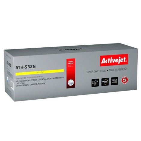 Activejet ATH-532N Toner (replacement for HP 304A CC532A, Canon CRG-718Y; Supreme; 3200 pages; yellow)