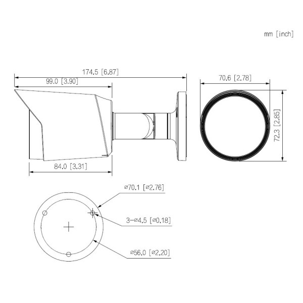 CAMERA HDCVI 1080P IR BULLET/HAC-HFW1200T-0280B-S6 DAHUA