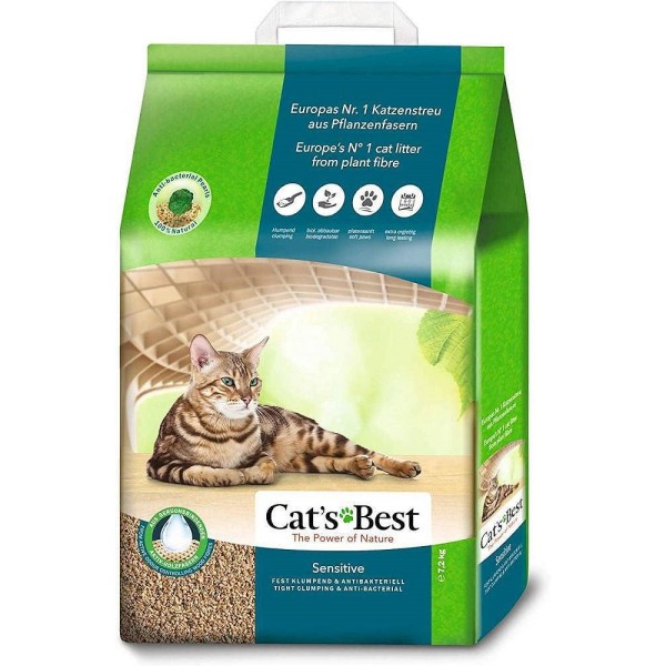 Cat's Best Wooden Cat Litter Sensitive ...