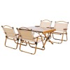 Folding camping garden table DREVO 90cm