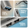 AXAGON ALU STRIP USB-C 4 port hub | HUE-STC
