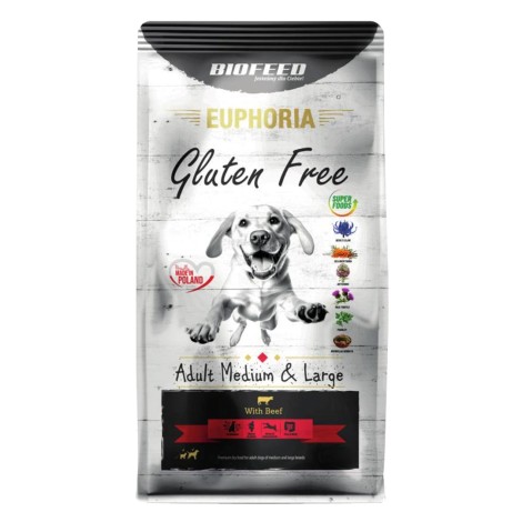 BIOFEED Euphoria Gluten Free Adult medium & large Beef - dry dog food - 12kg