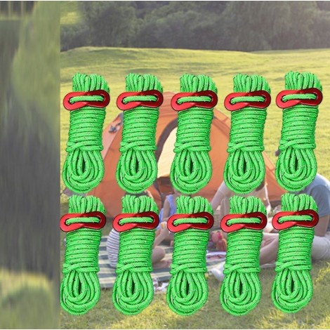 Linki wspinaczkowa Naturehike do namiotu odblaskowe 4 X 4M NH15A001-G-GREEN