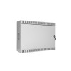 SOMI Networks | 3U, 19” Standard Vertical Installation Vertical Mount Cabinet | 3U-54/18SN | Gray | Cable Entrances; Steel Doors; Assembled | Depth: 18 cm