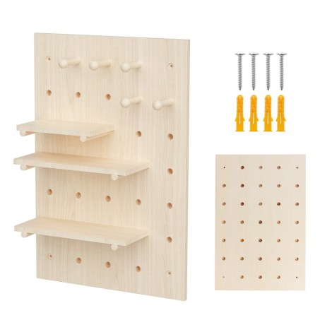 Maclean wooden board organizer, light wood color, 40x60 cm, max. 20 kg, MC-130 WD