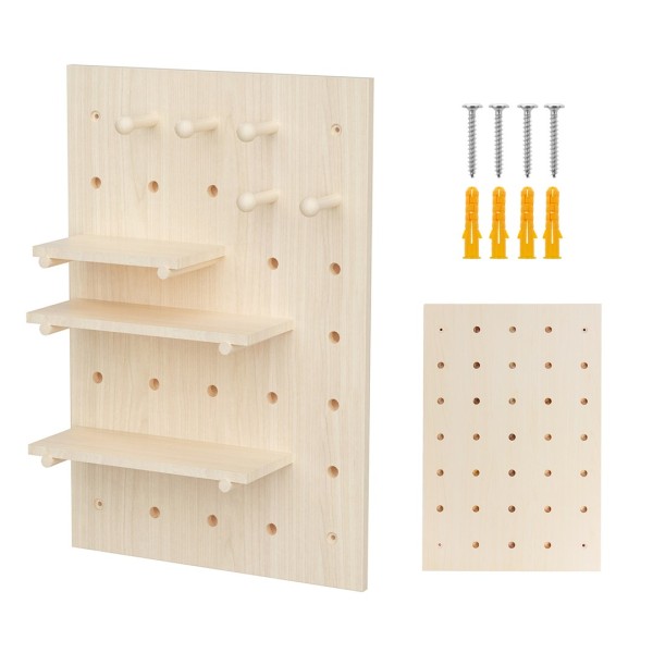Maclean wooden board organizer, light wood ...