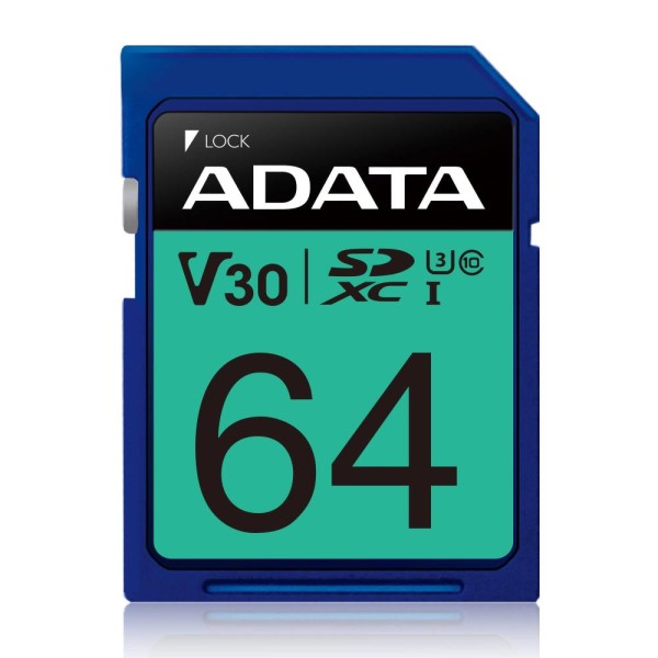 MEMORY SDXC 64GB V30/ASDX64GUI3V30S-R ADATA