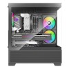 Case|XILENCE|XG172|MidiTower|Case product features Fan control panel/Transparent panel|Not included|Colour Black|XG172