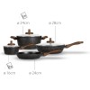 Smile MGK-24 7-piece cookware set with deep frying pan