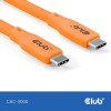 CABLE USB-C TO USB-C 2M/M/M ORANGE CAC-3000 CLUB3D