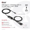 CABLE USB-C TO 2XUSB-C 1.83M/M/M CAC-1527 CLUB3D