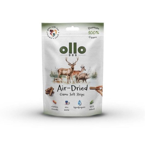 OLLO Air-Dried Game strips - dog treat - 80g