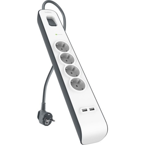 BELKIN POWER STRIP 525J, 4X SCHUKO, 2X USB-A, 2M