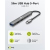 Goobay Slim 5-Port USB Hub, USB-C to USB-C/USB-A, 5 Gbit/s | 74460
