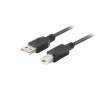 Lanberg CA-USBA-15CU-0010-BK kabel USB 1m 2.0 USB A->USB-B Black