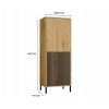 KAMARO 2DK SLIM/GŁ OAK ARTISAN DISPLAY CABINET
