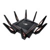 GT-AX11000 Tri-band WiFi Gaming Router | ROG Rapture | 802.11ax | 4804+1148 Mbit/s | 10/100/1000 Mbit/s | Ethernet LAN (RJ-45) ports 4 | Mesh Support Yes | MU-MiMO No | No mobile broadband | Antenna type 8xExternal | 2 x USB 3.1 Gen 1