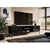 RTV SLIDE 200K cabinet on black steel frame 200x40x57 cm all in gloss black