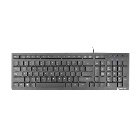 Natec | Keyboard | Discus 2 Slim | Standard | Wired | US | Black | USB 2.0 | 424 g | Numeric keypad