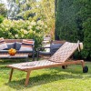 Garden lounger TEXAS brown