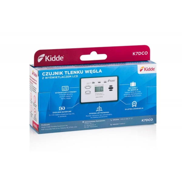 Carbon monoxide detector Kidde K7DCO with ...