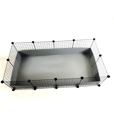 C&C Modular cage 4x2 145 x 75 cm silver