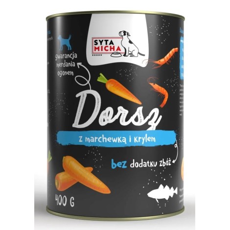 SYTA MICHA Cod with carrot and krill - wet dog food - 400g