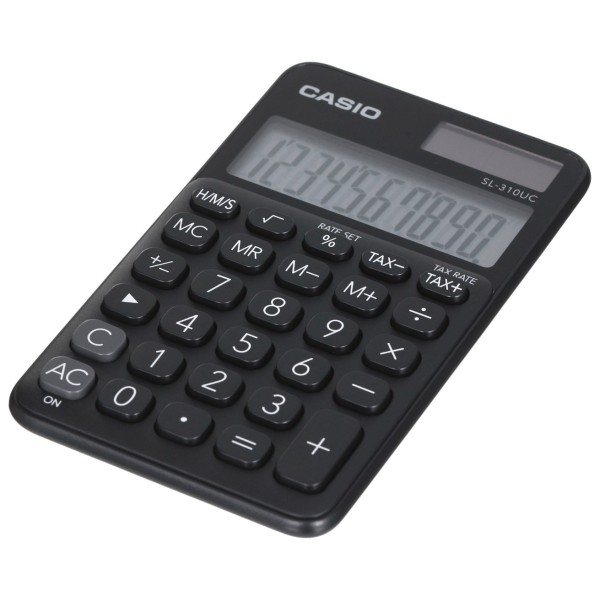 CASIO CALCULATOR POCKET SL-310UC-BK BLACK, 10 ...