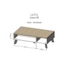 Cama LOTTA 110 coffe table white/sonoma oak