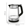 Tefal Glass Kettle KI605830 electric kettle 1.7 L 2200 W Black, Silver, Transparent