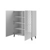 Shelving ABETO 100.5 x 40 x 121.5 cm white/gloss white