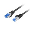 Lanberg Patchcord Cat.6A S/FTP LSZH CCA | PCF6A-10CC-0150-BK | 1.5 m