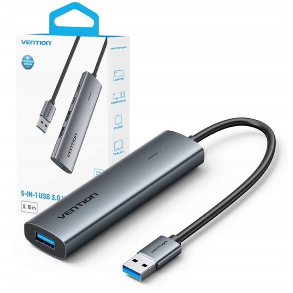 Hub 5w1 USB-A 3.0 Vention 0.15 ...