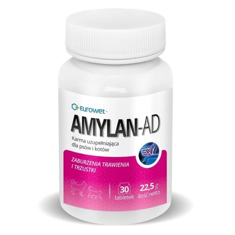 EUROWET Amylan-Ad - supplements for dogs and cats - 30 tablets