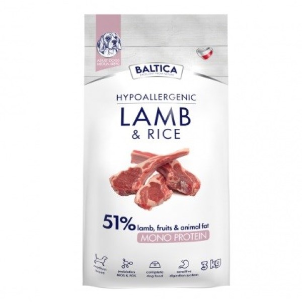 BALTICA NUTRACEUTIC Hypoallergenic Lamb & Rice ...