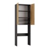 Bathroom cabinet POLA DD 64x30xH180 anthracite/artisan