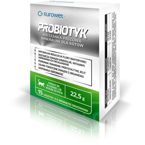 EUROWET Probiotic - dietary supplements for cats - 15x1,5g