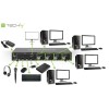 Techly IDATA DP-KVM4 KVM switch Rack mounting Black