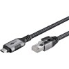 Goobay USB-A 3.1 to RJ45 Ethernet Cable, 1 m | 70696 | Black