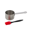 Barbecook | Stainless steel saucepot with brush, 10.5 x 7.5 x 23 cm | BC-ACC-7211